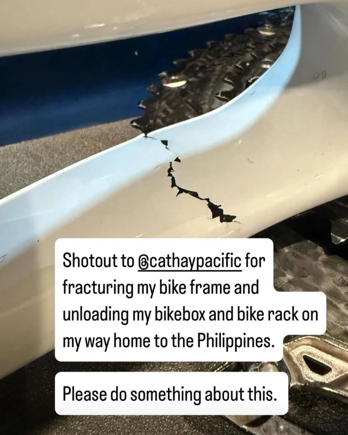 Diễn viên Philippines Alden Richards cáo buộc Cathay Pacific đã làm hỏng chiếc xe đạp của anh ấy tro